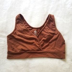 Kindred Bravely | Organic Maternity Nursing Sleep Bra Cross Front